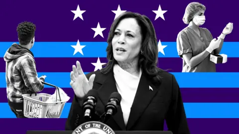 Designed image of Kamala Harris