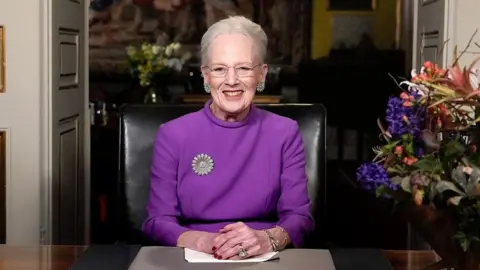 Danish Queen Margrethe smiling