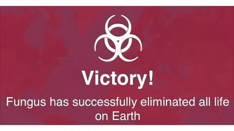 Getty Images Plague Inc's winning screen