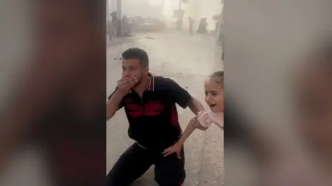 Father and daughter in blast aftermath