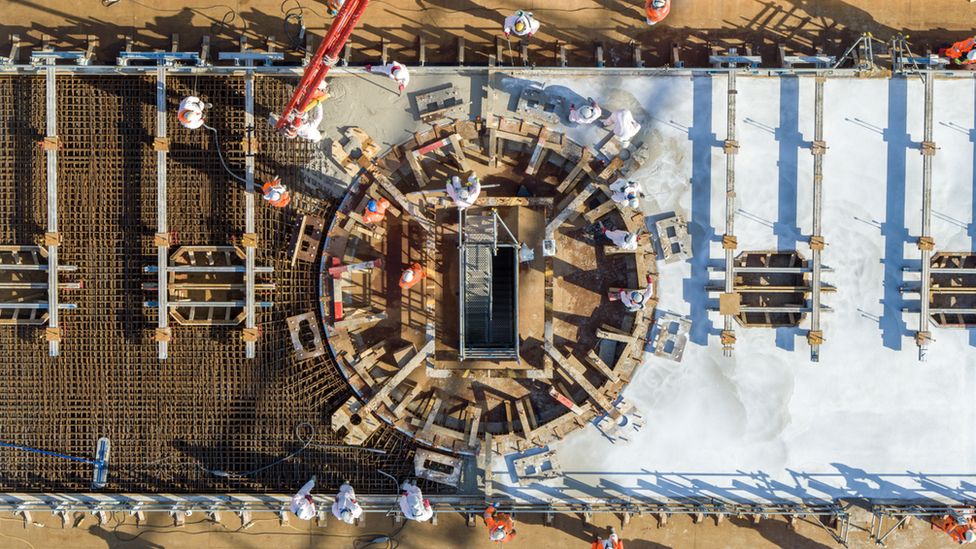 Construction work at Hinkley Point C