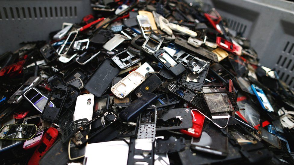 Discarded mobile phones