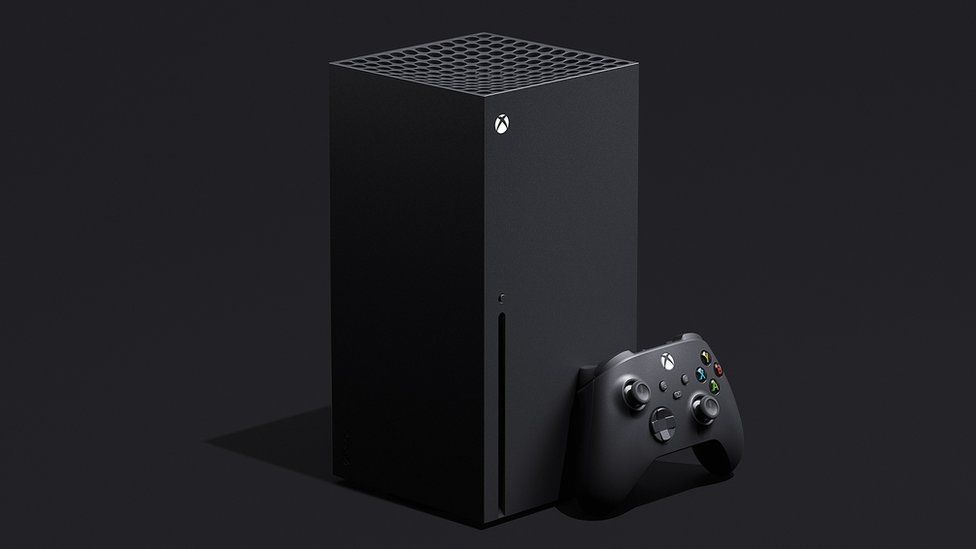 An Xbox Series X console is seen here