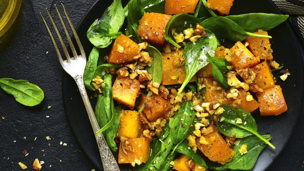 pumpkin salad on a plate