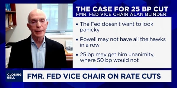 Former Fed Vice Chairman on the Fed's next move: There is certainly a case for a 50 bps rate cut