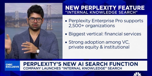 Perplexity CEO on 'Internal Knowledge' AI search, AI race and competition