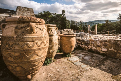 Ánforas de comida y vino para la corte real minoica del palacio de Knossos (isla de Creta). Foto: SHUTTERSTOCK