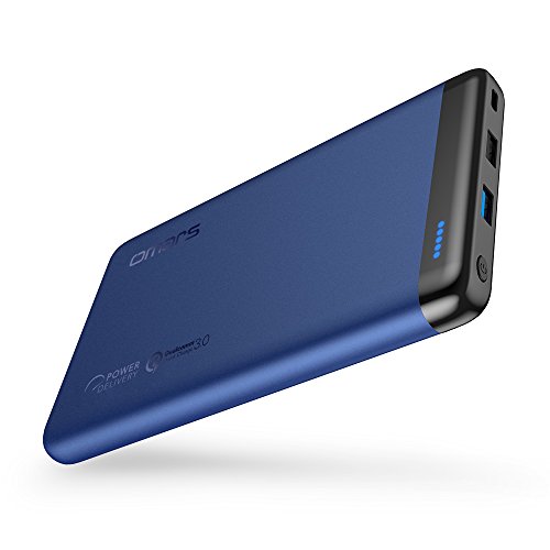 Omars 20000 mAh Batería Externa Banco de Energía con 45W USB C Carga de Energía PD, USB 3.0 QC Carga Rápida para iPhone X/8/8 Plus, Sumsung Galaxy S8/S7, Nintendo Switch y Más