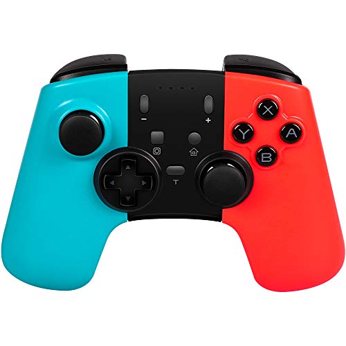 STOGA Wireless Pro - Mando inalámbrico para Nintendo Switch, Controlador de Gamepad inalámbrico Bluetooth con función de Doble vibración y Ejes Turbo giroscópicos para Nintendo Switch(Azul + Rojo)