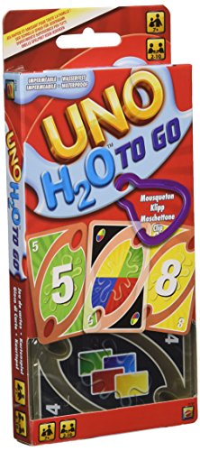 Mattel-UNO H2O To Go H20 Juego de cartas, Multicolor, 7+ (P1703)