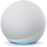 Echo (4th generation) | Premium sound Wi-Fi and Bluetooth smart speaker with smart home hub and Alexa | Glacier White