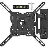 Amazon Basics Full Motion Articulating TV Monitor Wall Mount for 26" to 55" TVs and Flat Panels up to 36 kg, Black