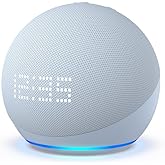 Echo Dot with clock (5th generation, 2022 release) | Bigger vibrant sound Wi-Fi and Bluetooth smart speaker and Alexa | Cloud