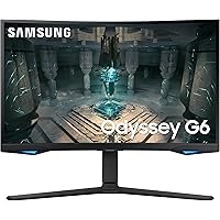 Samsung Odyssey G6 LS27BG650EUXXU 27" Curved Smart Gaming Monitor with Speakers - QHD 2560x1440, 240Hz, 1ms, Speakers, HDMI 2