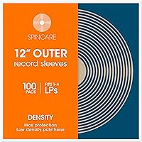 SPINCARE 100x 12 Inch Outer Vinyl Record Sleeves | DENSITY Covers Fit 1-4 Gatefold LP Albums | UV Resistant | Plastic Polythe
