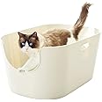 【OFT】 TALL WALL BOX XL アイボリー 本体 猫用トイレ 本体 大きい猫 大きいトイレ ゆったり広々サイズ 飛び散り防止ハイタイプ サイズ(約)：幅49×奥68×高33cm【入り口までの高さ】17cm