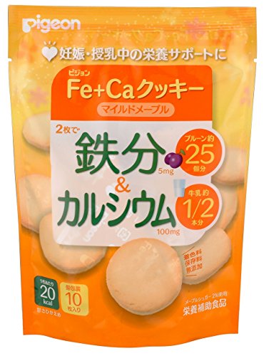 ピジョン 鉄分&カルシウム Fe+Caクッキー マイルドメープル 40g×5個