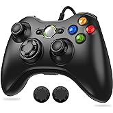 xbox 360 コントローラー 【2024新改良】Diestord xbox コントローラー PC USB ゲームパッド 有線ゲームパッド Microsoft Xbox Slim 360 PC Windows 7に対応 アシストキャップ 2枚付き