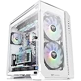 Thermaltake VIEW 51 TG ARGB Snow Edition フルタワーPCケース 強化ガラス スイングドアパネル CA-1Q6-00M6WN-00 CS7811