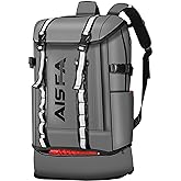 [AISFA] リュックメンズ リュックサックバックパック スクエア 30L 防水15.6インチ PC ビジネス ラップトップバック USB充電ポート付き アウトドア旅行 通勤 靴/弁当収納