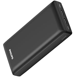 Philips (フィリップス) 【5v3a モバイルバッテリー 20000mAh PD 20W 3台同時充電】DLP7721C