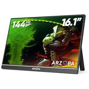 ARZOPA 16.1インチ モバイルモニター 144Hz 1msゲーミングモニター 1920x1080FHD