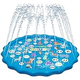 OBUBY Sprinkler & Splash Play Mat for Kids, Splash Pad for Wading and Learning, 60" Children Outdoor Water Sprinkler Toys –fr