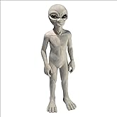 Design Toscano LY612299 Out-of-This-World Extra Terrestrial Alien Statue, Large, Gray Stone Finish