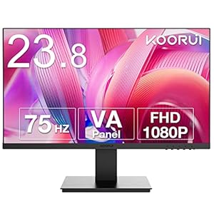 KOORUI モニター 23.8インチ 24N1A ディスプレイ VA非光沢 フルHD 最大75Hz ブルーライト軽減