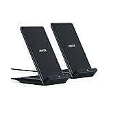 Anker 2 Pack 313 Wireless Charger (Stand), Qi-Certified for iPhone 15/15 Pro/15 Pro Max/14/14 Pro Max, 10W Fast-Charging for 