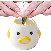 ZOSTLAND Egg Yolk Separator, HQ Creative Ceramics Cute Little Chicken Egg Yolk White, Funny Style Simple Automatic Separation