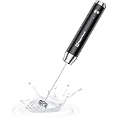 Maestri House Rechargeable Milk Frother, Handheld Electric Foam Maker Waterproof Detachable Stainless Steel Whisk Drink Mixer