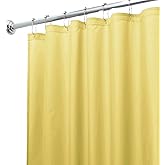 Dependable Industries inc. Essentials Magnetized Shower Curtain Liner with Metal Grommets Yellow