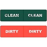 Dishwasher Magnet Clean Dirty Sign, Strong Clean Dirty Magnet for Dishwasher, Non-Scratch Magnetic Indicator Kitchen Decor, E