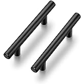 Ravinte 24 Pack | 5 Inch Cabinet Pulls Matte Black Stainless Steel Kitchen Drawer Pulls Cabinet Handles 5InchLength, 3Inch Ho
