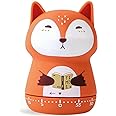 NUOSWEK Mechanical Kitchen Timer, Cute Animal Timer for Kids, Wind Up 60 Minutes Manual Countdown Timer for Classroom, Home, 