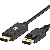 Rankie DisplayPort (DP) to HDMI Cable, 4K Resolution Ready, 10 Feet (Black)