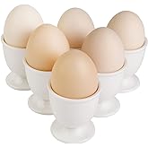 Ceramic Soft Hard Boiled Egg Cups Holder Set of 6 for Breakfast Brunch Soft Boiled Egg Holder