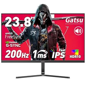 Gatsu ゲーミングモニター 23.8インチ 200Hz 1ms Fast IPSパネル (ブラック)