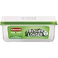 Rubbermaid FreshWorks Saver, Large Short Produce Storage Container, 11.3-Cup, Clear