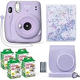 Fujifilm Instax Mini 11 Instant Camera Lilac Purple + Fuji Film Value Pack (40 Sheets) + Shutter Accessories Bundle, Incl. Co