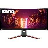 BenQ MOBIUZ EX3415R Curved Gaming Monitor 34" 2K 1440p 144Hz 1ms w/Remote | IPS | HDRi | DCI-P3 | 1900R | Color Optimizer | F