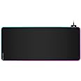 CORSAIR MM700 RGB Extended Cloth Gaming Mouse Pad - 36.6" x 15.8" - 360° RGB Lighting - Two USB Port Hub - Thick Rubber - Bla