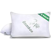 Memory Foam Pillows Queen Size Set of 2 - Cooling Bed Pillows for Sleeping - Back, Stomach, Side Sleeper Firm, Comfy Cool Shr