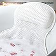 Bath Pillow Bathtub Pillow, Luxury Bath Pillows for Tub Neck and Back Support, Bath Tub Pillow Headrest with Soft 4D Mesh Fab