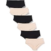 Amazon Essentials Women's Hipster Underwear (Available in Plus Size), Pack of 6