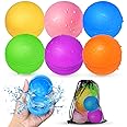 SOPPYCID Reusable Water Balloons, Water Ball for beach toys, Summer toys, Easy Quick Fill & Self-Sealing Water Bombs, Soft Si