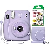 Fujifilm Instax Mini 11 Instant Camera Lilac Purple + Minimate Custom Case + Fuji Instax Film 20 Sheets Twin Pack