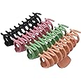 SHALAC Large Hair Claw Clips for Thick Hair 4 PCS, Strong Hold Perfect for Women, Barrettes for Long Hair, Fashion Accessorie