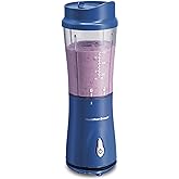 Hamilton Beach Portable Blender for Shakes and Smoothies with 14 Oz BPA Free Travel Cup and Lid, Durable Stainless Steel Blad